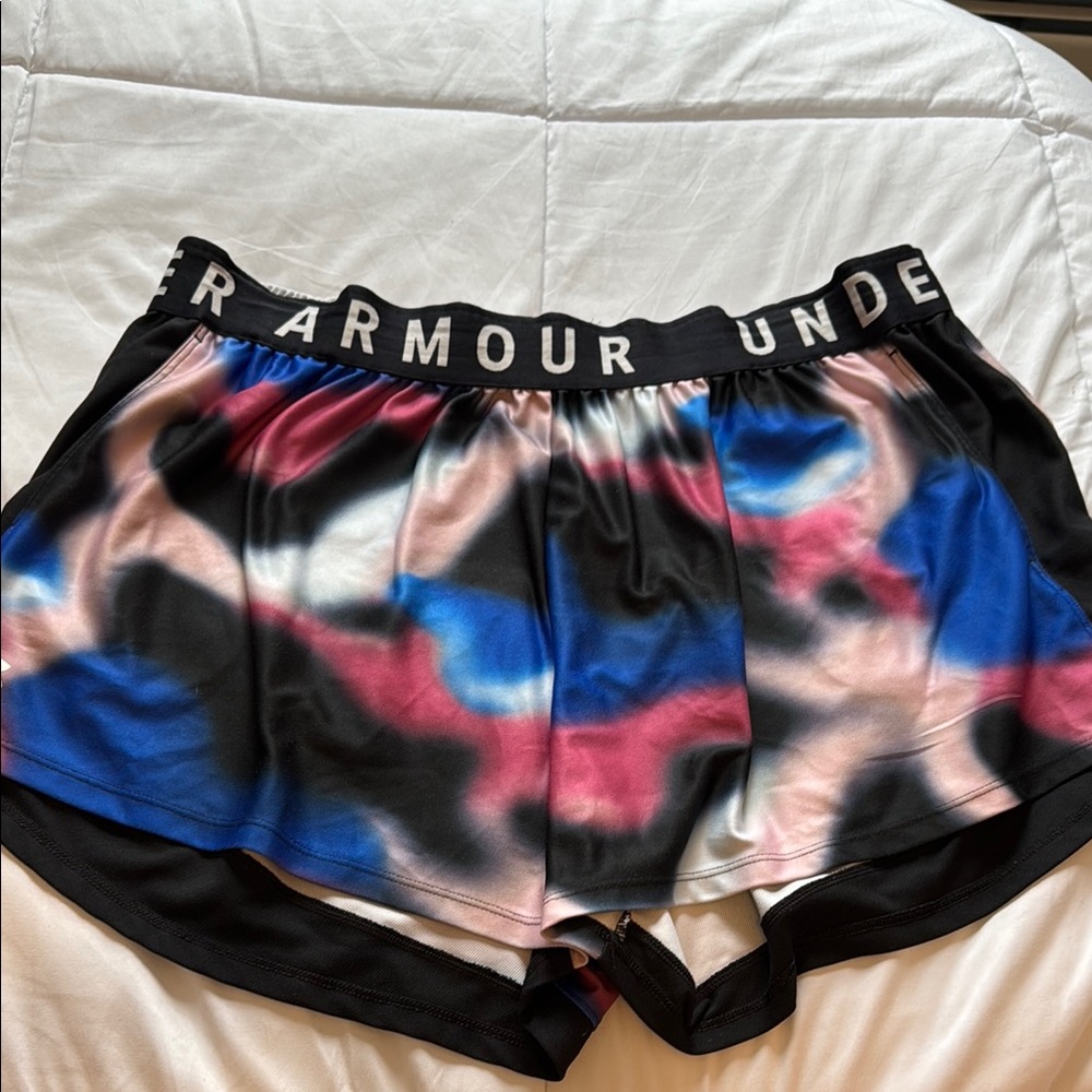 NWOT Under Armour Women’s Play Up 3.0 Shorts Prints Size 2X Loose Fit